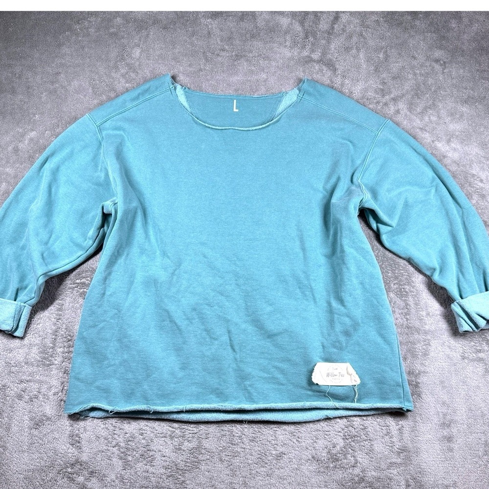 Willow Tree Women's L Blue Pullover Sweater Long‎ Sleeve Casual Top